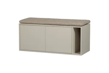 Settle Golvstående Tv Bänk 108 cm med Förvaring i Furu - Beige - Möbler - TV- & Mediamöbler - TV bänk & mediabänk