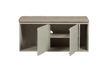 Settle Golvstående Tv Bänk 108 cm med Förvaring i Furu - Beige - Möbler - TV- & Mediamöbler - TV bänk & mediabänk