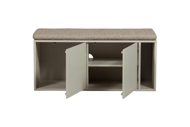Settle Golvstående Tv Bänk 108 cm med Förvaring i Furu - Beige - Möbler - TV- & Mediamöbler - TV bänk & mediabänk