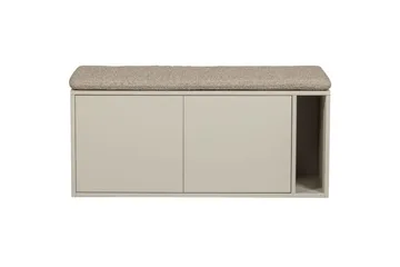 Settle Golvstående Tv Bänk 108 cm med Förvaring i Furu - Beige - Möbler - TV- & Mediamöbler - TV bänk & mediabänk