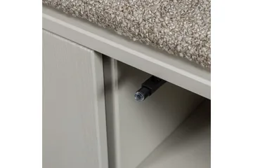 Settle Golvstående Tv Bänk 108 cm med Förvaring i Furu - Beige - Möbler - TV- & Mediamöbler - TV bänk & mediabänk