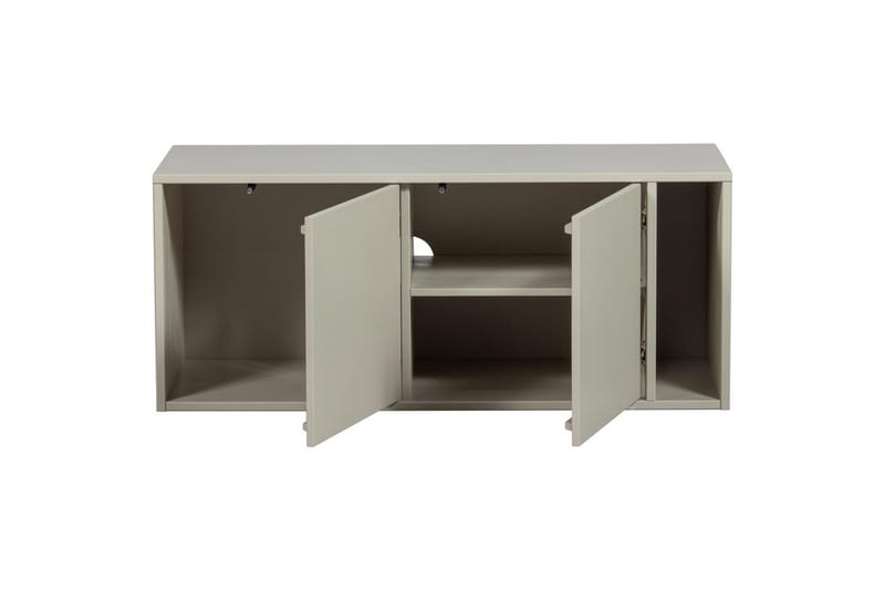Settle Golvstående Tv Bänk 108 cm med Förvaring i Furu - Ljusbeige - Möbler - TV- & Mediamöbler - TV bänk & mediabänk