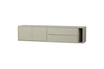 Settle Vägghängd TV-bänk 200 cm med Förvaring i Furu - Sandbeige - Möbler - TV- & Mediamöbler - TV bänk & mediabänk