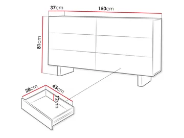 Seylar Skänk 150 cm - Möbler - TV- & Mediamöbler - TV-skåp