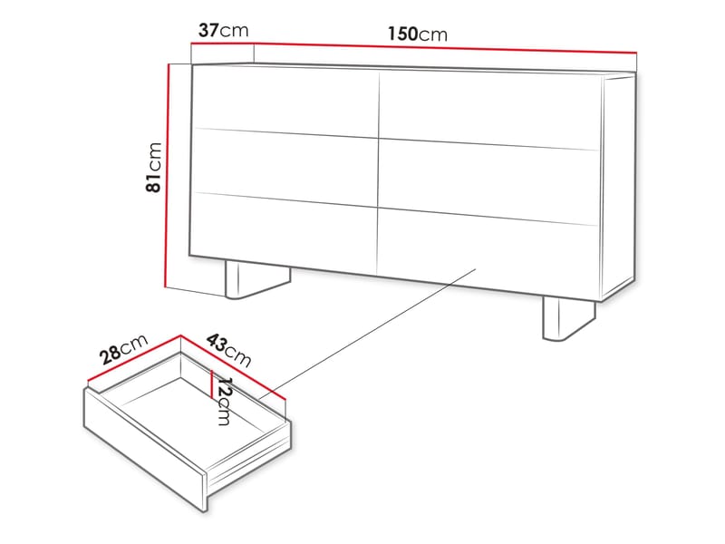 Seylar Skänk 150 cm - Möbler - TV- & Mediamöbler - TV-skåp