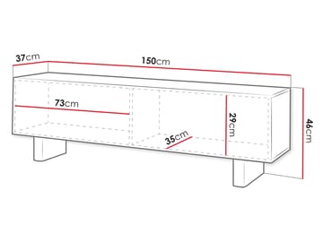 Seylar Tv-Bänk 150 cm - Möbler - TV- & Mediamöbler - TV bänk & mediabänk