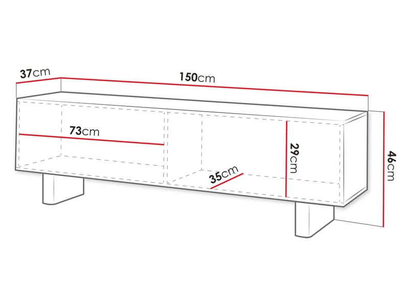 Seylar Tv-Bänk 150 cm - Möbler - TV- & Mediamöbler - TV bänk & mediabänk