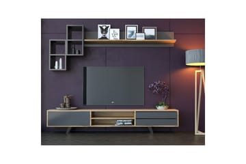 Seyra Tv-möbelset 180x40 cm - Antracit/Ek - Möbler - TV- & Mediamöbler - TV-möbelset