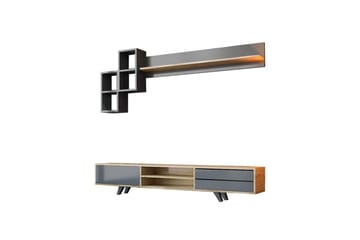 Seyra Tv-möbelset 180x40 cm - Antracit/Ek - Möbler - TV- & Mediamöbler - TV-möbelset