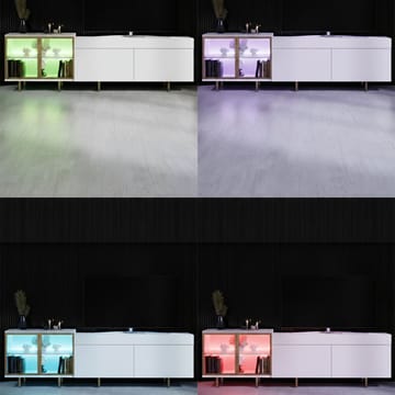Seyring Tv-bänk 190 cm - Vitt/guld - Möbler - TV- & Mediamöbler - TV bänk & mediabänk