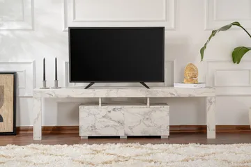 Shanah Tv-bänk 180x31 cm - Marmor/Beige - Möbler - TV- & Mediamöbler - TV bänk & mediabänk