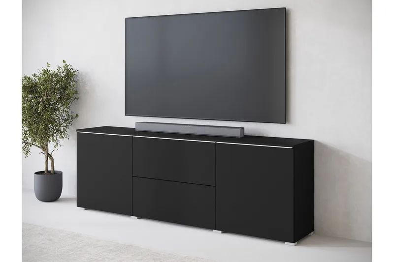 Sherie Tv-bänk 180 cm - Svart - Möbler - TV- & Mediamöbler - TV bänk & mediabänk