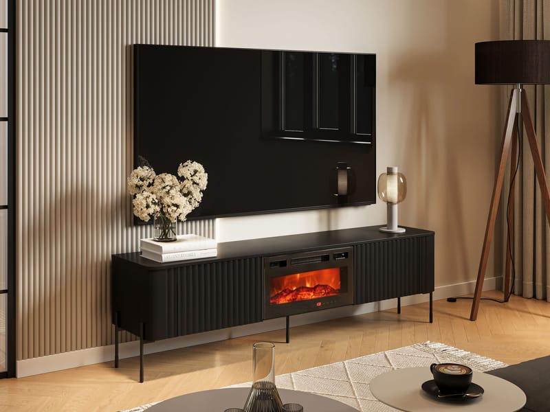 Sherie Tv-bänk 190 cm - Svart - Möbler - TV- & Mediamöbler - TV bänk & mediabänk