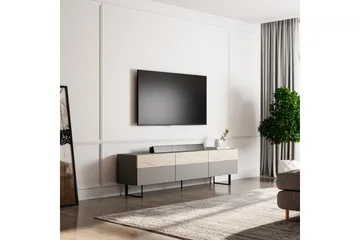 Sign Tv-bänk 180 cm - Grå/Travertin - Möbler - TV- & Mediamöbler - TV bänk & mediabänk