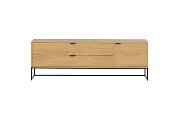 Silas TV-bänk 180 cm med Förvaring i Trä med Metallunderrede - Beige - Möbler - TV- & Mediamöbler - TV bänk & mediabänk