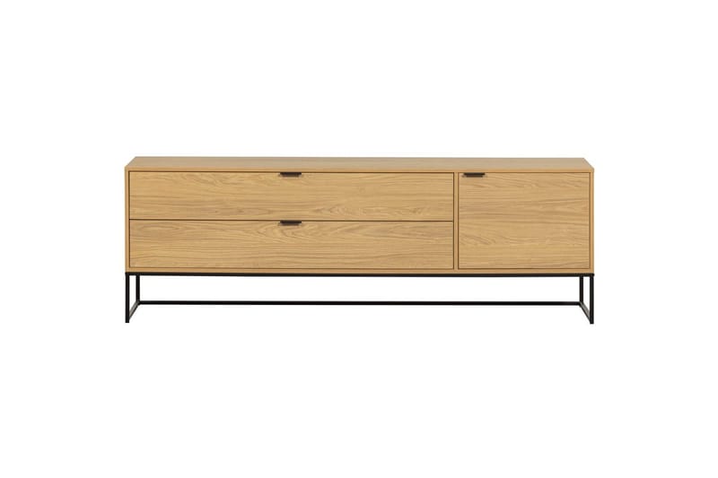 Silas TV-bänk 180 cm med Förvaring i Trä med Metallunderrede - Beige - Möbler - TV- & Mediamöbler - TV bänk & mediabänk