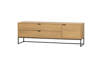 Silas TV-bänk 180 cm med Förvaring i Trä med Metallunderrede - Beige - Möbler - TV- & Mediamöbler - TV bänk & mediabänk