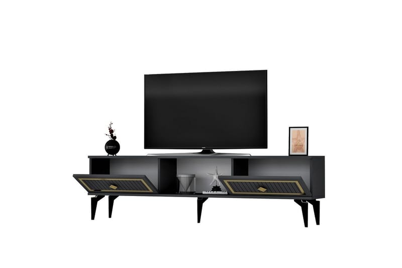 Sivaji Tv-bänk 150 cm - Guld/Antracit - Möbler - TV- & Mediamöbler - TV bänk & mediabänk