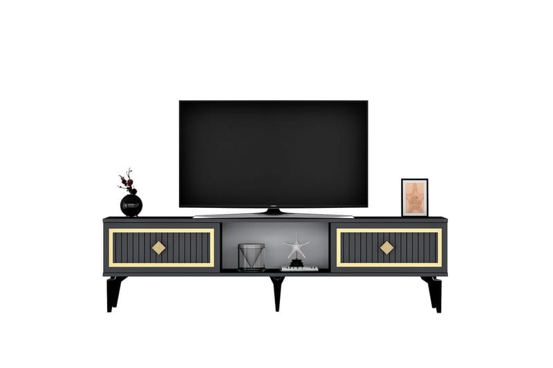 Sivaji Tv-bänk 150 cm - Guld/Antracit - Möbler - TV- & Mediamöbler - TV bänk & mediabänk
