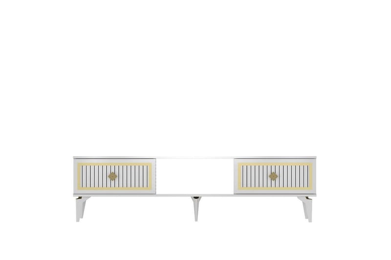 Sivaji Tv-bänk 150 cm - Guld/Vit - Möbler - TV- & Mediamöbler - TV bänk & mediabänk