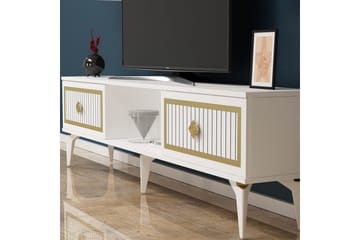 Sivaji Tv-bänk 150 cm - Guld/Vit - Möbler - TV- & Mediamöbler - TV bänk & mediabänk