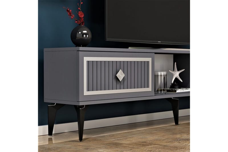 Sivaji Tv-bänk 150 cm - Silver/Antracit - Möbler - TV- & Mediamöbler - TV bänk & mediabänk