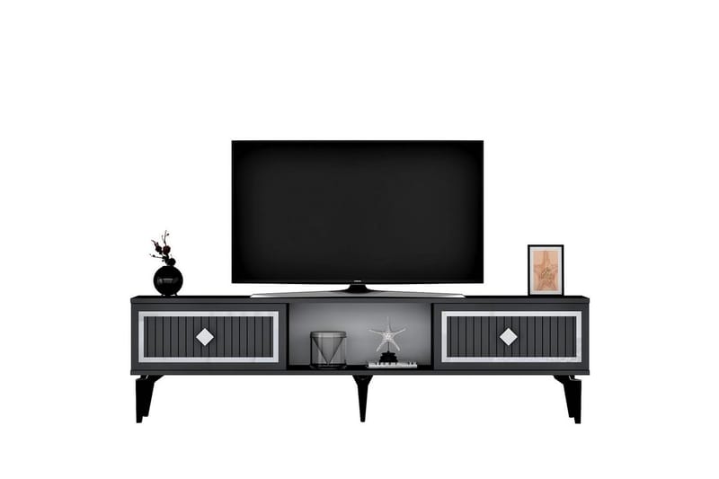 Sivaji Tv-bänk 150 cm - Silver/Antracit - Möbler - TV- & Mediamöbler - TV bänk & mediabänk