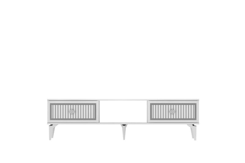 Sivaji Tv-bänk 150 cm - Vit/Silver - Möbler - TV- & Mediamöbler - TV bänk & mediabänk