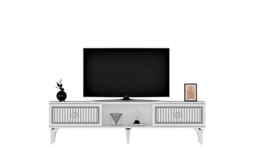 Sivaji Tv-bänk 150 cm - Vit/Silver - Möbler - TV- & Mediamöbler - TV bänk & mediabänk