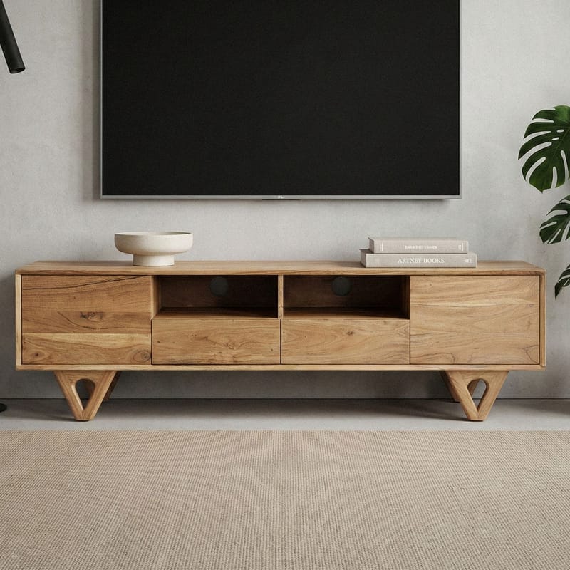 Sorric TV-bänk 160 cm - Varm ljusbrun - Möbler - TV- & Mediamöbler - TV bänk & mediabänk