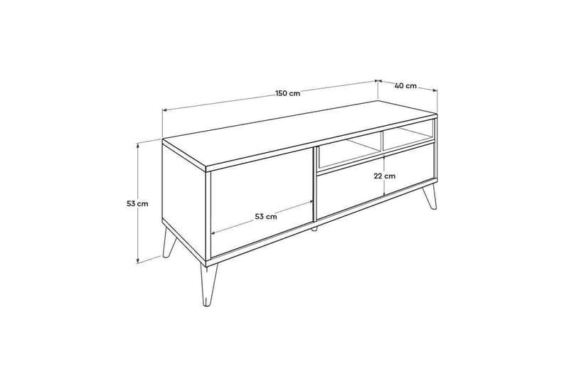 Sosan Tv-bänk 150 cm - Beige - Möbler - TV- & Mediamöbler - TV bänk & mediabänk