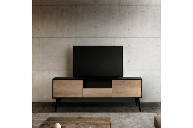 Sosan Tv-bänk 160 cm - Taupe/Svart - Möbler - TV- & Mediamöbler - TV bänk & mediabänk
