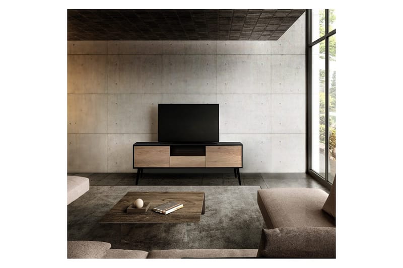 Sosan Tv-bänk 160 cm - Taupe/Svart - Möbler - TV- & Mediamöbler - TV bänk & mediabänk