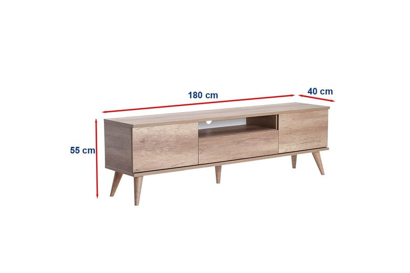 Sosan Tv-bänk 180 cm - Ljusbrun - Möbler - TV- & Mediamöbler - TV bänk & mediabänk