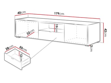 Sovren Tv-bänk 179 cm - Brun - Möbler - TV- & Mediamöbler - TV bänk & mediabänk