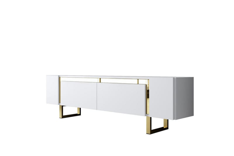 Sozi Tv-bänk 180 cm - Guld/Vit - Möbler - TV- & Mediamöbler - TV bänk & mediabänk