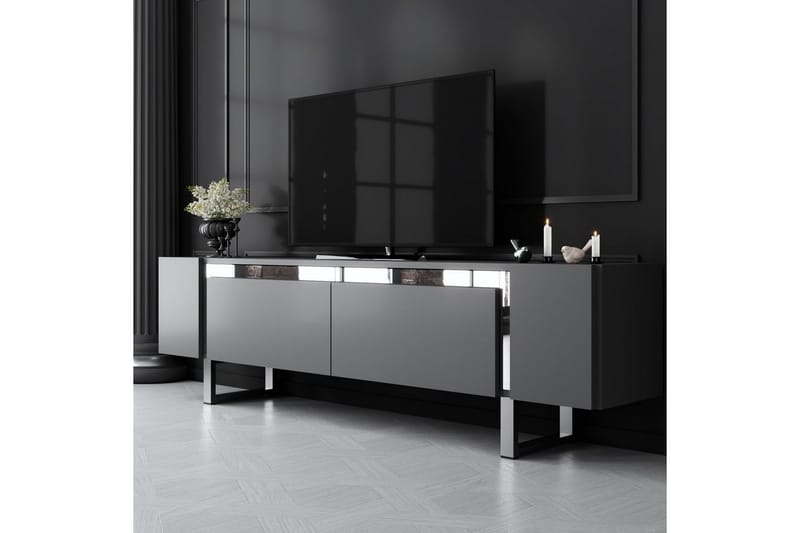 Sozi Tv-bänk 180 cm - Silver/Antracit - Möbler - TV- & Mediamöbler - TV bänk & mediabänk