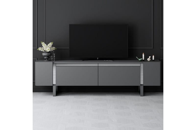 Sozi Tv-bänk 180 cm - Silver/Antracit - Möbler - TV- & Mediamöbler - TV bänk & mediabänk