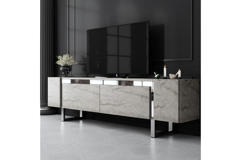Sozi Tv-bänk 180 cm - Silver/Grå - Möbler - TV- & Mediamöbler - TV bänk & mediabänk