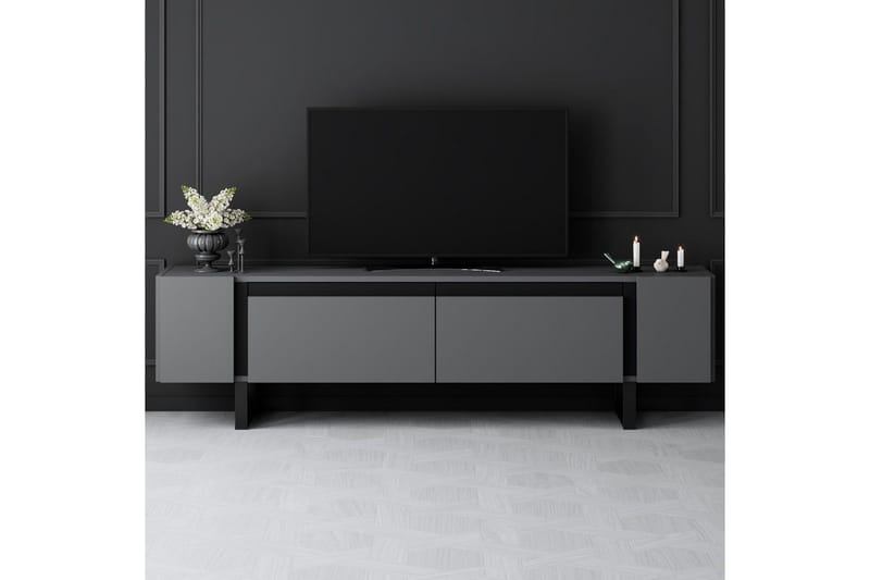 Sozi Tv-bänk 180 cm - Svart/Antracit - Möbler - TV- & Mediamöbler - TV bänk & mediabänk