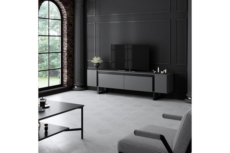 Sozi Tv-bänk 180 cm - Svart/Antracit - Möbler - TV- & Mediamöbler - TV bänk & mediabänk
