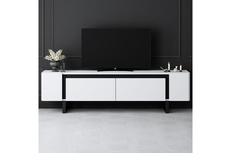 Sozi Tv-bänk 180 cm - Svart/Vit - Möbler - TV- & Mediamöbler - TV bänk & mediabänk