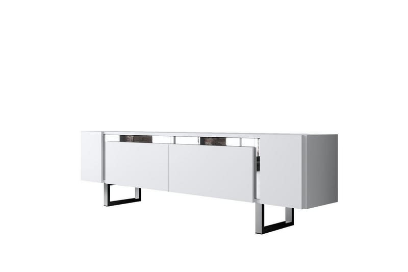 Sozi Tv-bänk 180 cm - Vit/Silver - Möbler - TV- & Mediamöbler - TV bänk & mediabänk