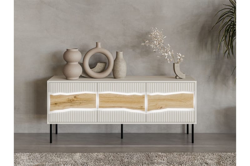 Stintino Tv-bänk 144x40 cm - Beige/Brun - Möbler - TV- & Mediamöbler - TV bänk & mediabänk