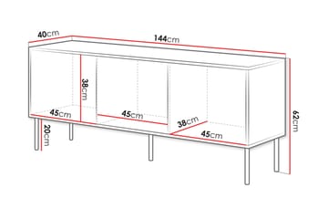 Stintino Tv-bänk 144x40 cm - Möbler - TV- & Mediamöbler - TV bänk & mediabänk