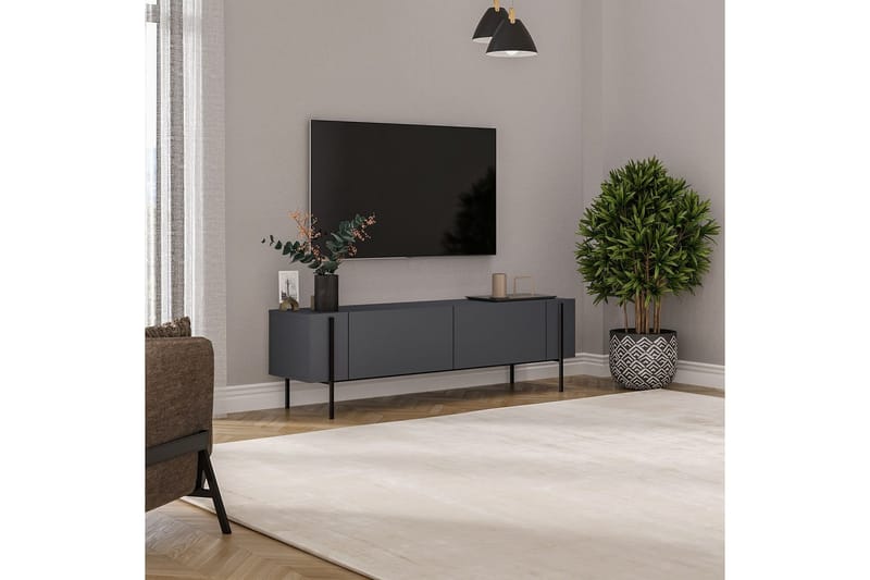Stira Tv-bänk 160 cm - Grafitgrå - Möbler - TV- & Mediamöbler - TV bänk & mediabänk