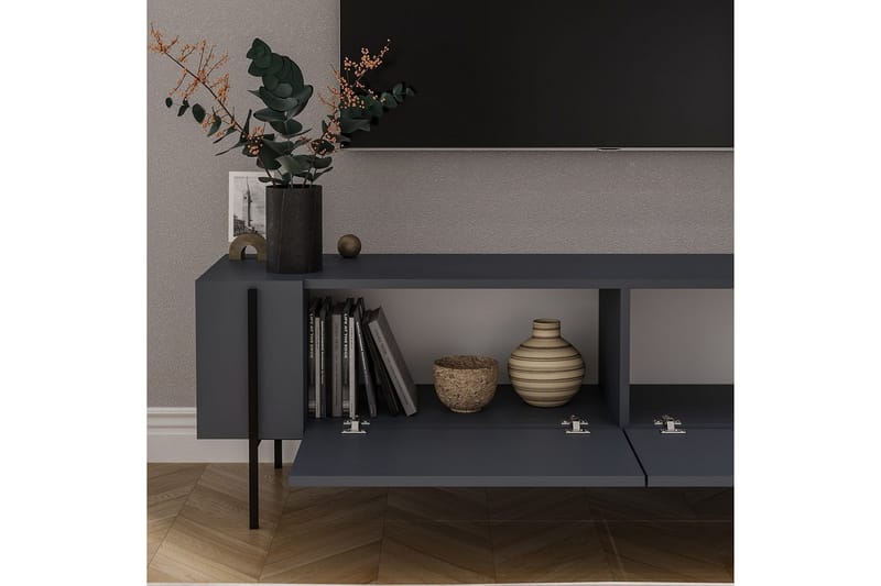 Stira Tv-bänk 160 cm - Grafitgrå - Möbler - TV- & Mediamöbler - TV bänk & mediabänk