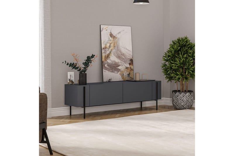 Stira Tv-bänk 160 cm - Grafitgrå - Möbler - TV- & Mediamöbler - TV bänk & mediabänk