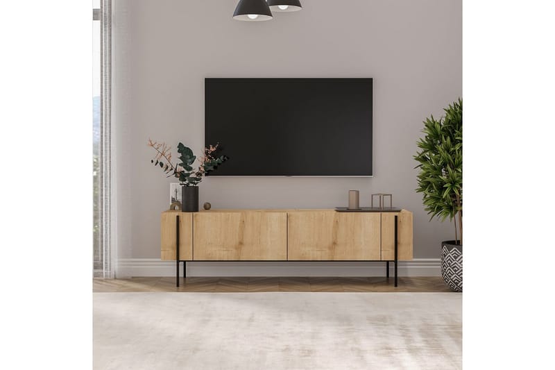 Stira Tv-bänk 160 cm - Natural - Möbler - TV- & Mediamöbler - TV bänk & mediabänk