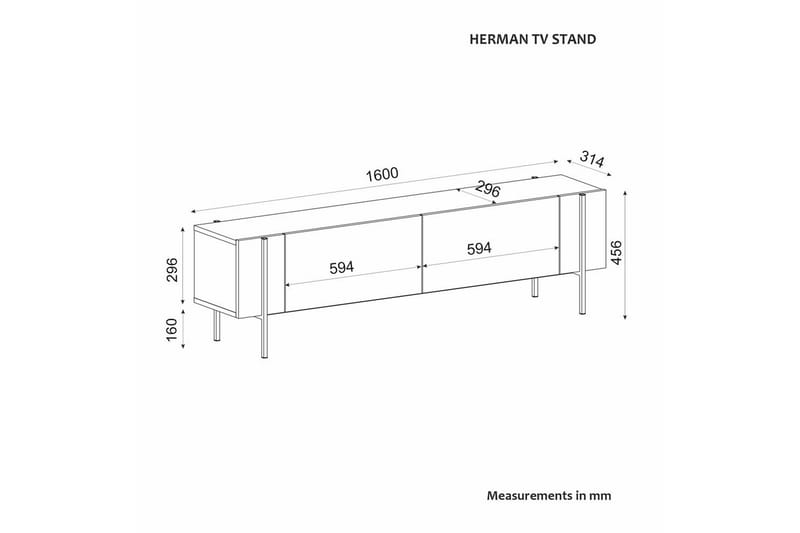 Stira Tv-bänk 160 cm - Natural - Möbler - TV- & Mediamöbler - TV bänk & mediabänk